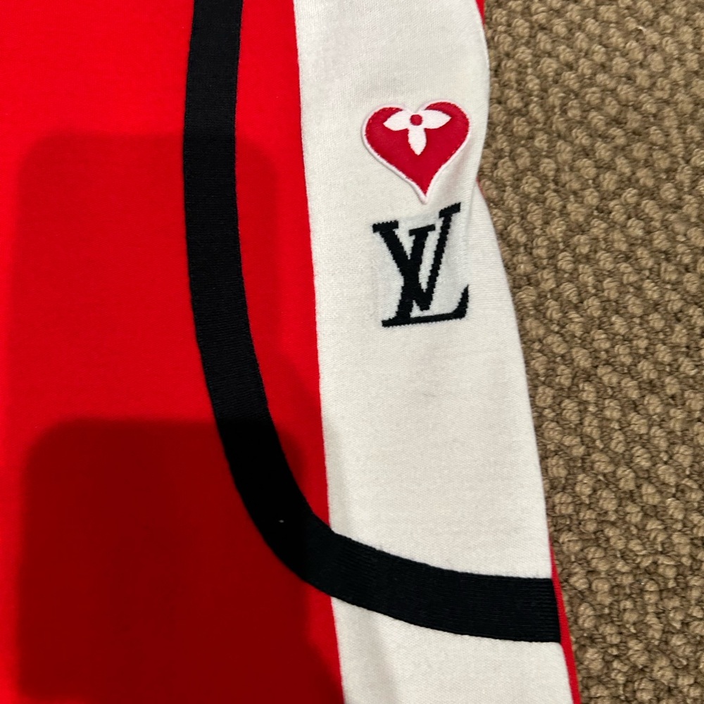 Louis Vuitton Red White Black Track Sweatshirt and Joggers Set - Picture 5 of 7